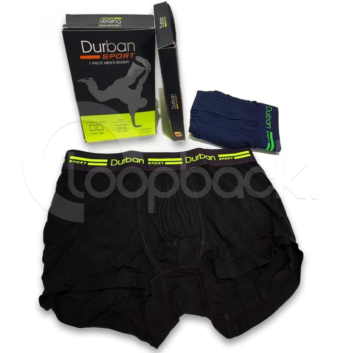 Gambar Celana Dalam Boxer Pria / Boxer DURBAN Sport DU 669C 1 Box isi 1 pcs - Black, L dari Loopback undefined Tokopedia