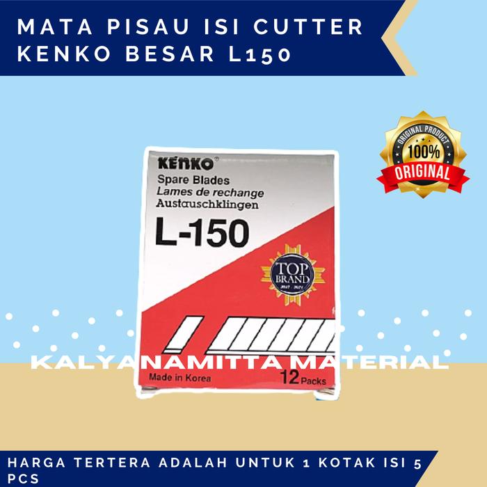 Gambar Isi Cutter Kenko A100 KECIL dan L150 BESAR / MATA PISAU CUTTER KENKO - L150 BESAR dari Kalyanamitta Matrial undefined Tokopedia