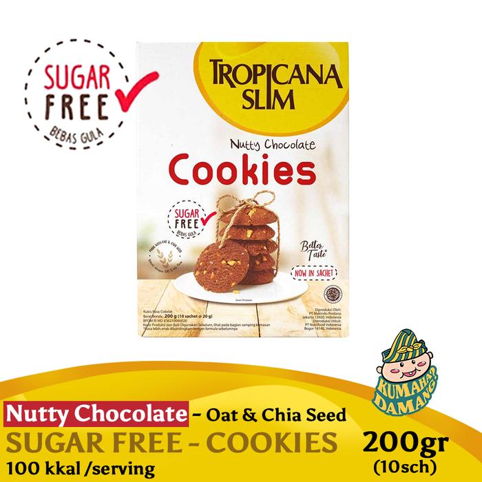 Gambar Tropicana Slim Nutty Chocolate Sugar Free Cookies - 10 Sch dari Kumaha Damang Bdg undefined Tokopedia