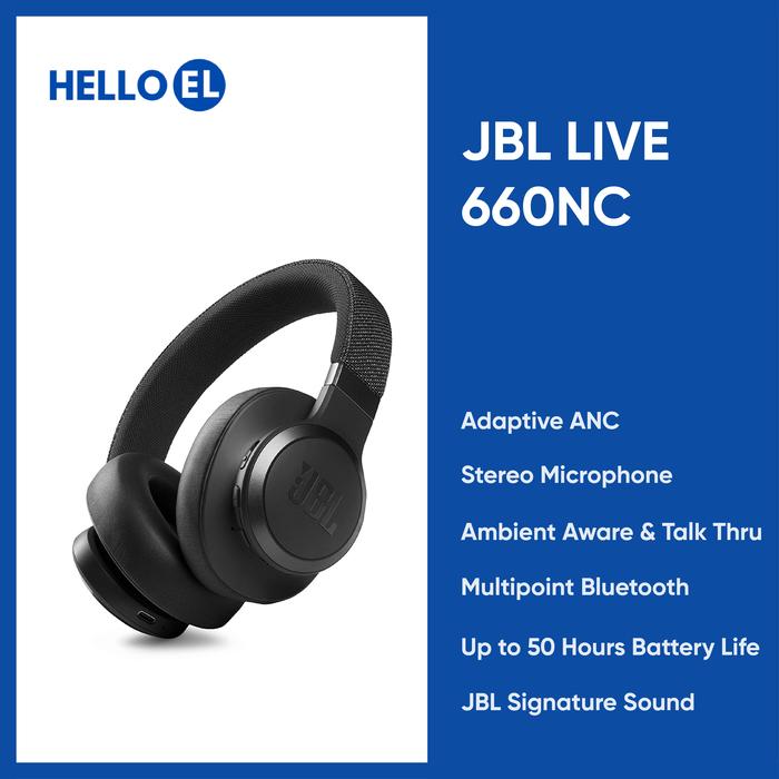 Jual JBL LIVE 660NC 660 Bluetooth 5.0 ANC Bluetooth Wireless Headphone -  Hitam - Kota Tangerang Selatan - Hello El | Tokopedia