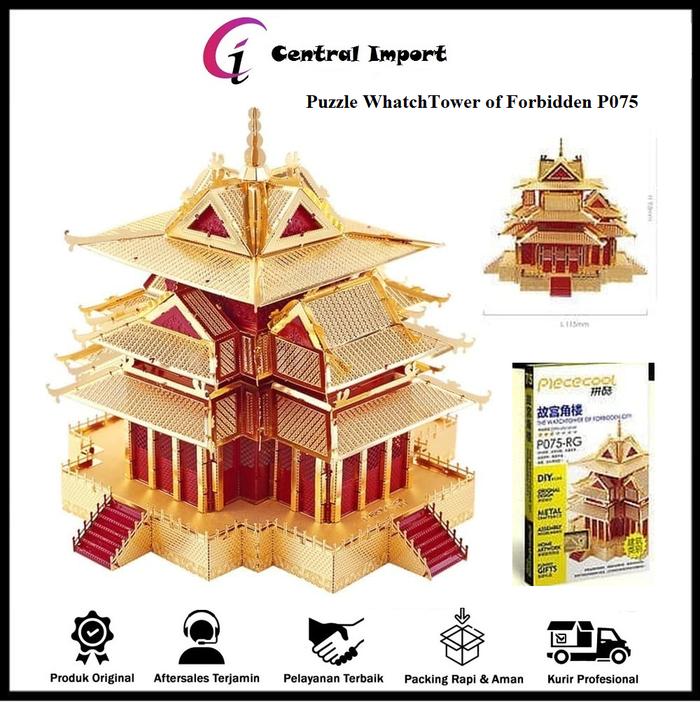 Gambar Puzzle 3D Metal Piececool Eiffel Tower - WhatchTower - Wenchang Toren - Forbidden P075 dari Central importir undefined Tokopedia