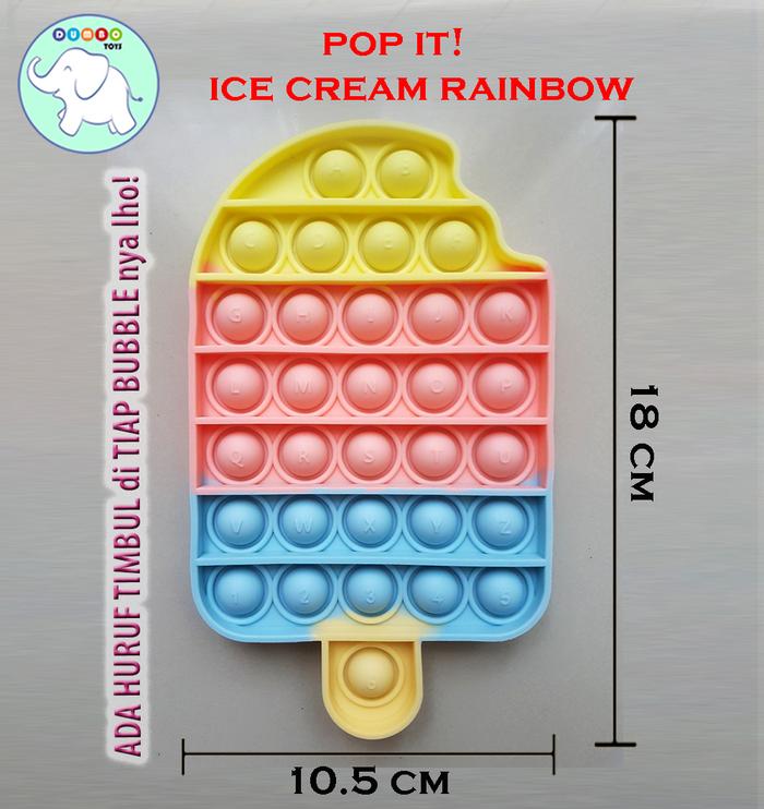 Gambar Pop It Fidget Toy Karakter Lucu ORI Rainbow - Ice Cream dari Derta Karya undefined Tokopedia