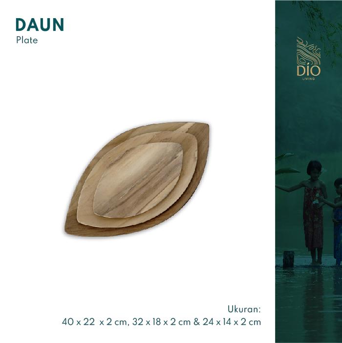 Gambar Dio Living - Daun Plate Piring Kayu Minimalis - Natural - S dari Dio Living undefined Tokopedia