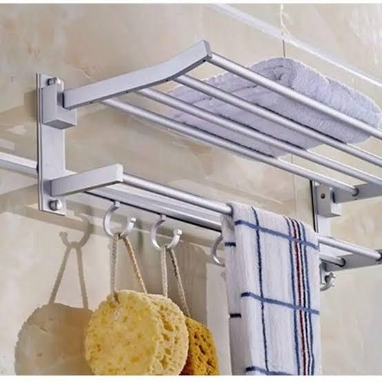 Gambar Rak Handuk/Rak Kamar Mandi/ Towel Rack/Rak Toilet Aluminium - ADD BUBBLE dari ShenarYogyakarta undefined Tokopedia