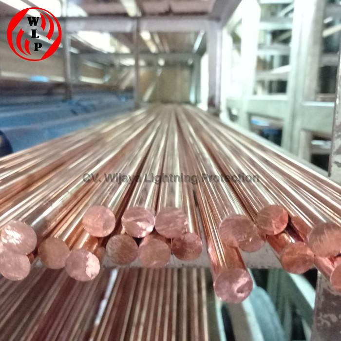 Gambar As Grounding / Arde Tembaga Ukuran 5/8 inch Full 16 mm Panjang 4 mtr dari Wilightpro undefined Tokopedia