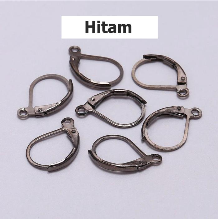 Gambar Kait Belakang Anting Untuk Membuat Perhiasan Harga/2-10Pc - Hitam, 2pc dari Toko Mutiara Indah_NEW undefined Tokopedia