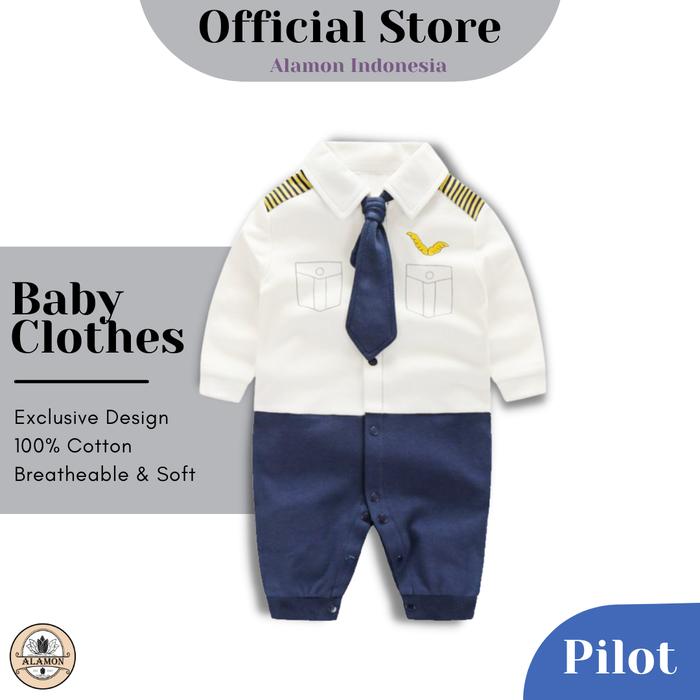 Gambar Baju Bayi 6-12 bulan / Lembut, dan Adem / 100% Katun / Baby Clothes - Pilot dari Alamon Official undefined Tokopedia