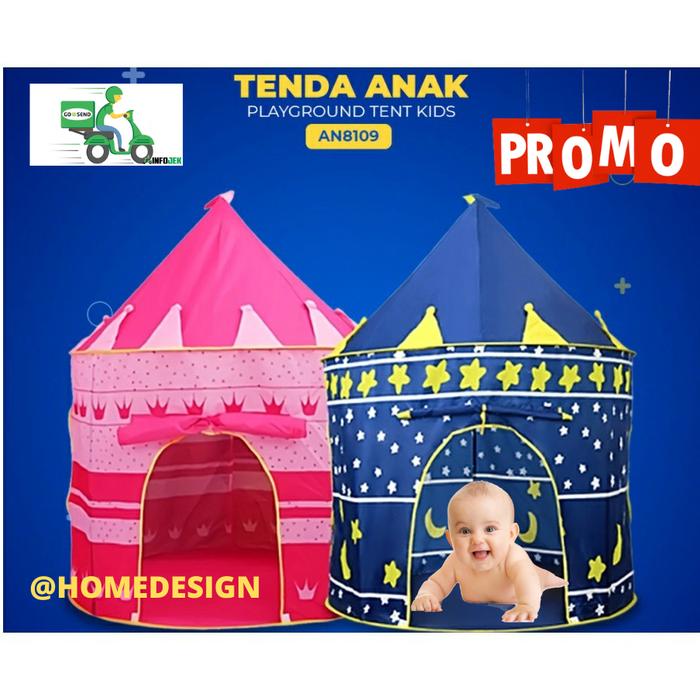 Gambar TENDA ANAK CASTLE JUMBO CAMPING BENTUK ISTANA LUCU MAINAN UNTUK HADIAH - Biru dari LAPAK BARROKAH_NEW undefined Tokopedia