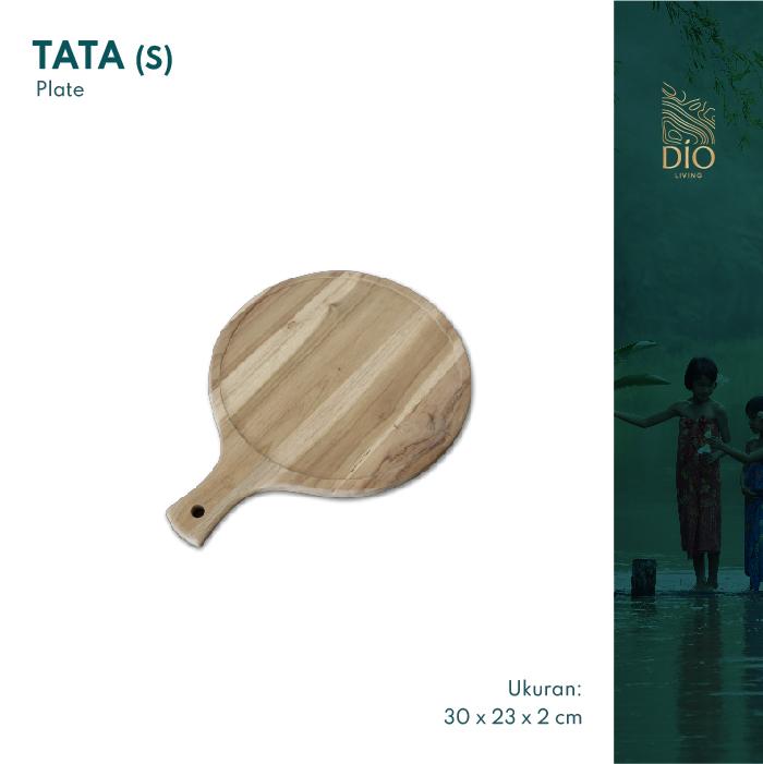 Gambar Dio Living - Tata Plate Piring Kayu Datar Minimalis - Natural - S dari Dio Living undefined Tokopedia