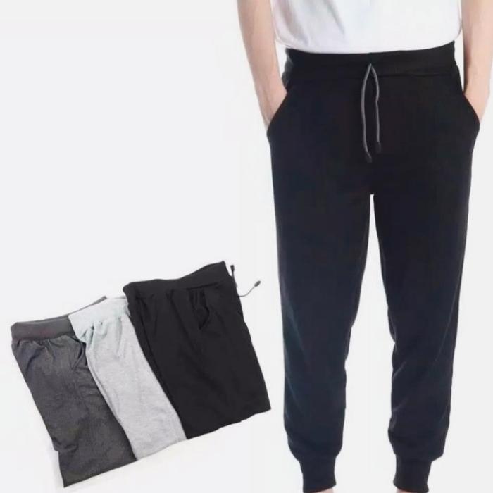 Gambar Celana Joger Pria Panjang - Jogger Sweatpants Pria -All Size Fit to XL - Hitam, Standard (XL) dari age polos shop undefined Tokopedia