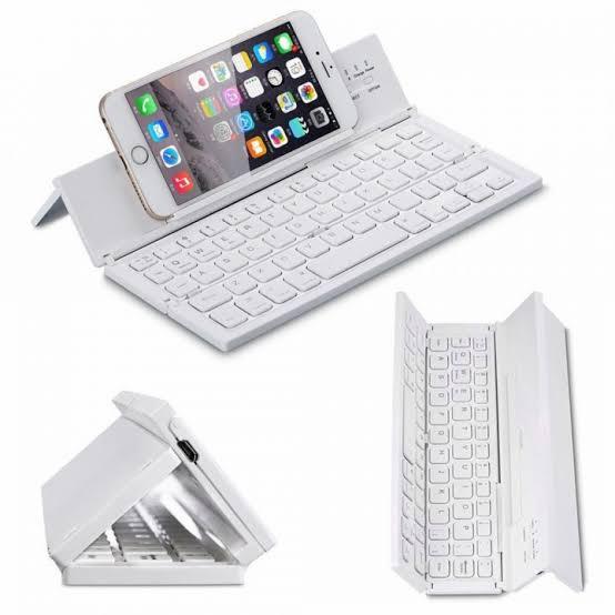 Gambar ZD038 Universal Portable Mini Wireless Foldable Bluetooth Keyboard - White dari Dinna Uniqueee Store undefined Tokopedia