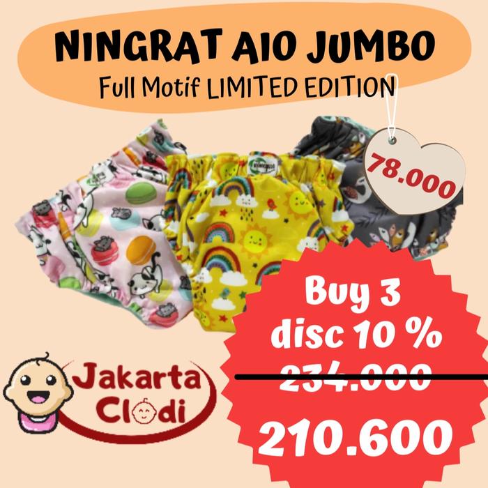 Gambar Cloth Diaper AIO NINGRAT FULL MOTIF Simple JUMBO Bigsize Clodi Popok - Random dari Jakarta Clodi undefined Tokopedia
