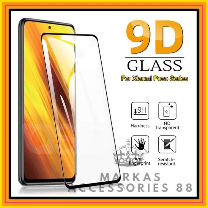 XIAOMI POCO X3 PRO NFC TEMPERED GLASS FULL FRAME SCREEN PROTECTOR 9H  POCO X3 PRO, Frame Black