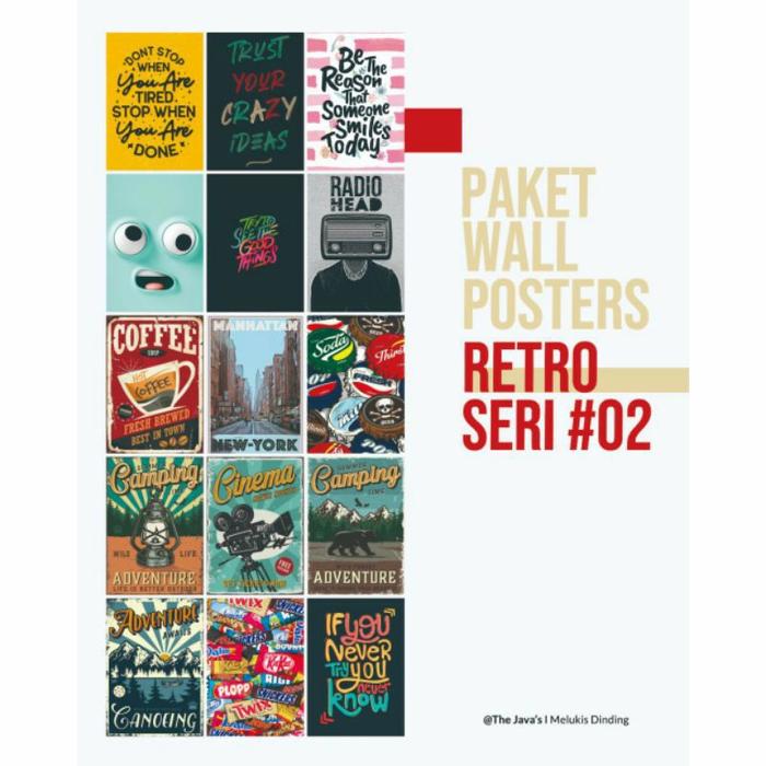 Gambar POSTER AESTHETIC RETRO SERIES UK A4 A5 A6 - RETRO 2, A5 dari thejava's undefined Tokopedia