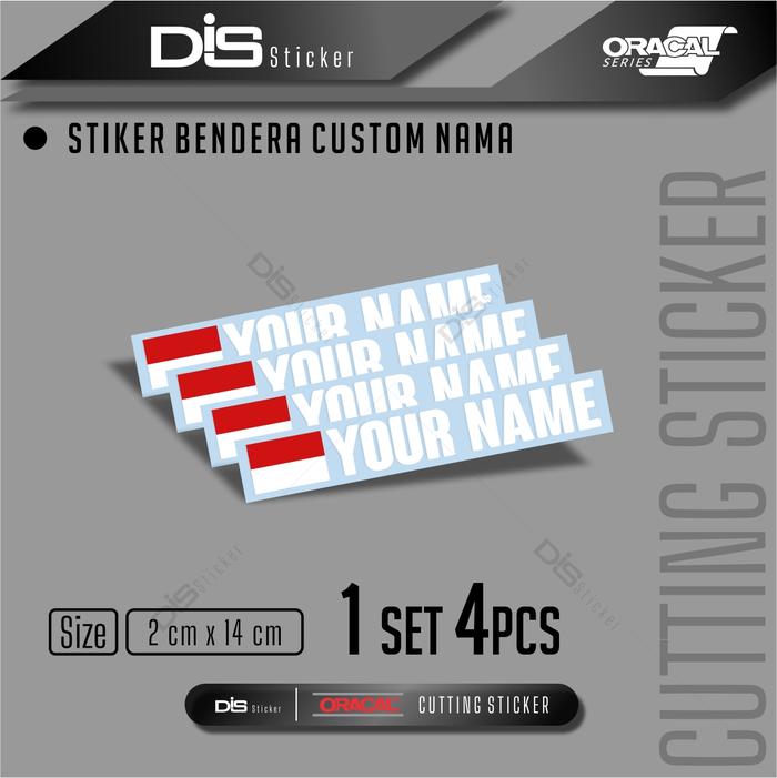 Gambar Stiker Cutting Nama Custom - Putih dari Dis Sticker undefined Tokopedia