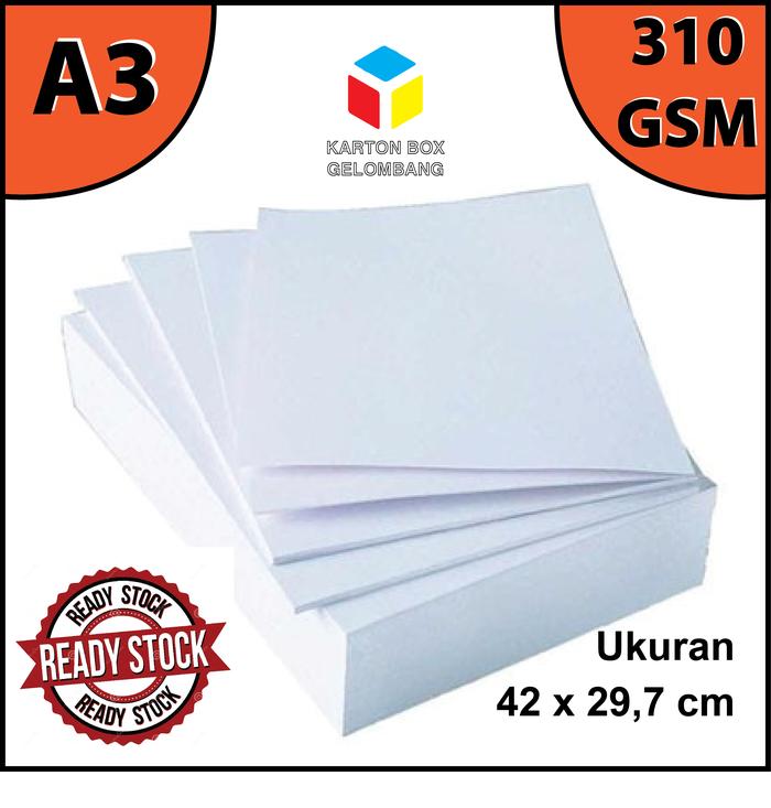 Gambar Kertas Art Carton 310 GSM / Kertas Art Karton 310 GR A3 29,7 x 42 cm dari karton box gelombang undefined Tokopedia