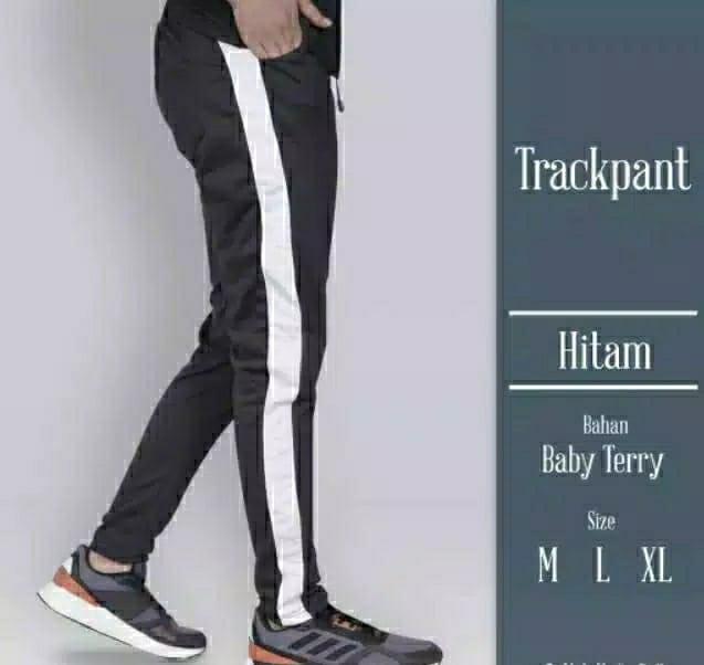 Gambar Celana Joger Pria Panjang Jogger Pants Training Trackpants M-XXL JUMBO - Hitam list, M dari New Hexa Clothing centre undefined Tokopedia