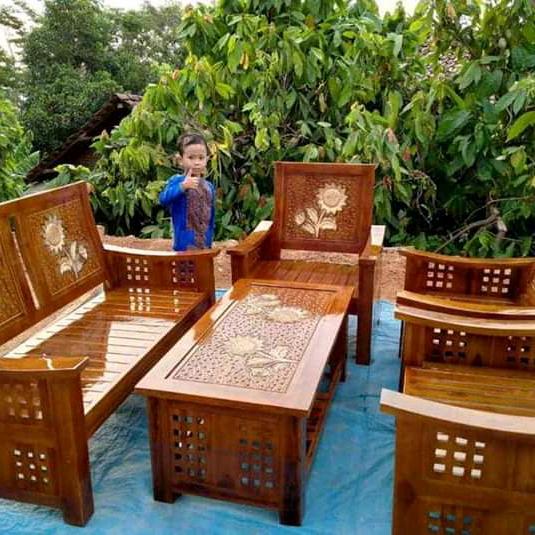 Gambar kursi sofa model terbaru minimalis furniture kayu jati 1 set dari annprojects undefined Tokopedia