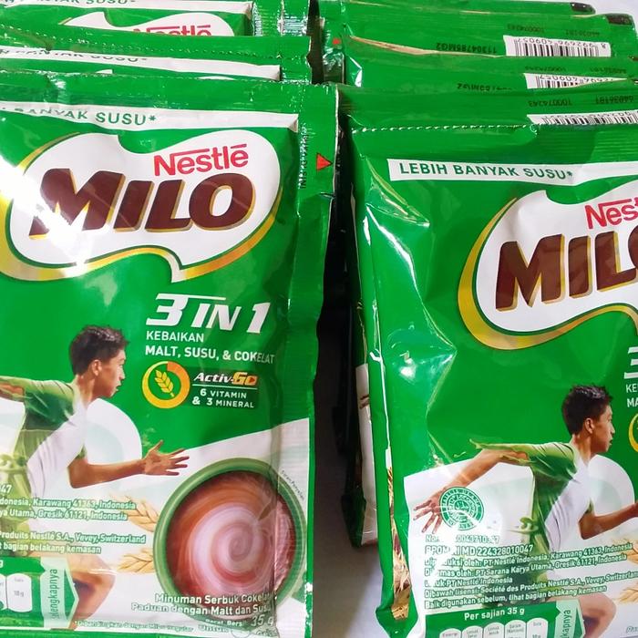 Gambar Susu Milo 3 in 1 sachet renceng 10pcs × 35g dari Surya Berkah Profit undefined Tokopedia
