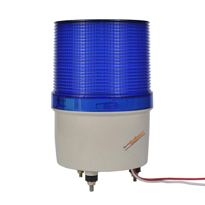 Gambar Lampu LED Warning Light Rotary 4 Inch Bunyi Buzzer TAB 24VDC - Biru dari INDOLISTRIK undefined Tokopedia