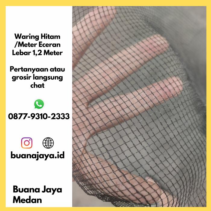 Gambar Jaring Ikan Meteran Lebar 1,2m Waring Hitam Ecer Tambak Medan dari Buana Jaya Medan undefined Tokopedia