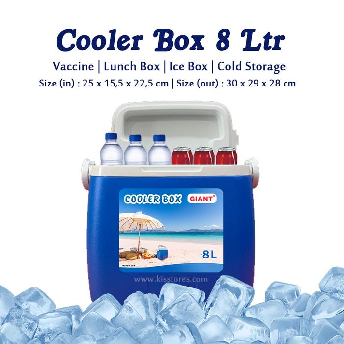 Gambar Cooler box Giant 8 Liter untuk minuman, es krim free ice gel dari kisstores_NEW undefined Tokopedia
