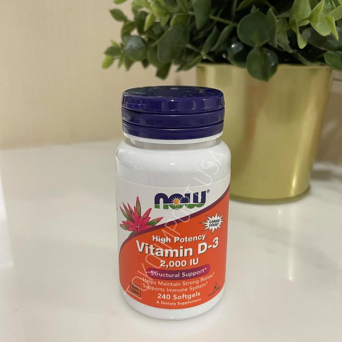 Gambar Now Foods High Potency Vitamin D3 2000 IU - 240 Softgel dari Toko Import USA undefined Tokopedia