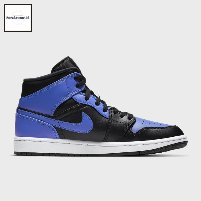 Gambar Sepatu Sneakers / Nike Air Jordan 1 Mid Black Hyper Royal / Original - 40 dari SNEAKROOMS ID undefined Tokopedia