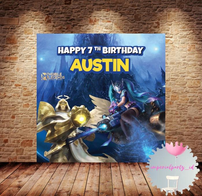 Gambar Custom Backdrop Banner Happy Birthday Mobile Legends Aldous Layla - 1x1 m dari imperialparty undefined Tokopedia