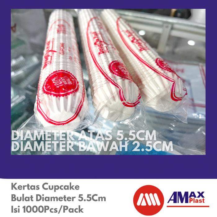 Jual Kertas Cupcake Paper Tatakan Kue Kering Nastar Bulat 55/24 Putih ...