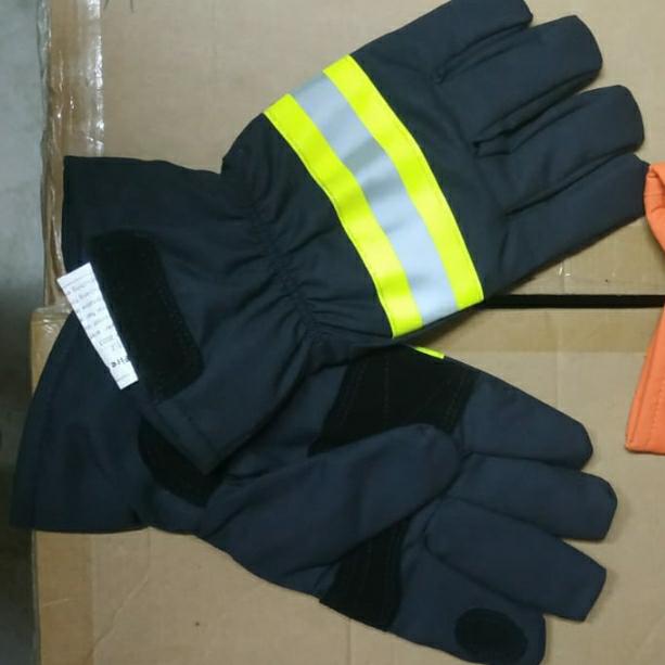 Gambar Sarung Tangan Pemadam Anti Api Fireman Glove JJXF-ST-2 – Firefighter Gloves Safety - Navy Blue, L dari gudangsafetycom undefined Tokopedia