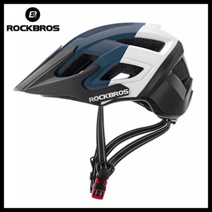 Gambar ROCKBROS Helm Sepeda TS39 Bicycle Helmet Plus Visor - BIRU-PUTIH dari Digital Jaya undefined Tokopedia