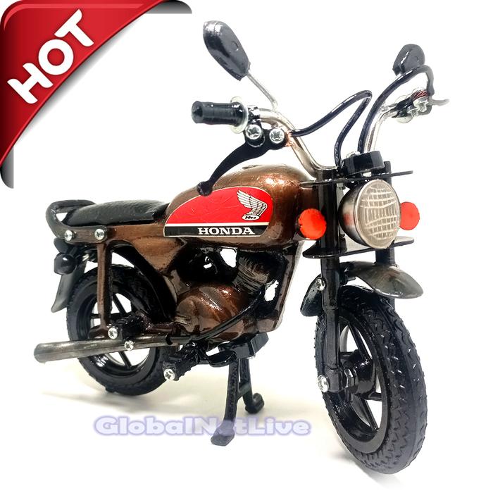 Gambar Diecast Miniatur Motor Honda CB100 Logam - Cokelat dari GlobalNetLiveNew undefined Tokopedia