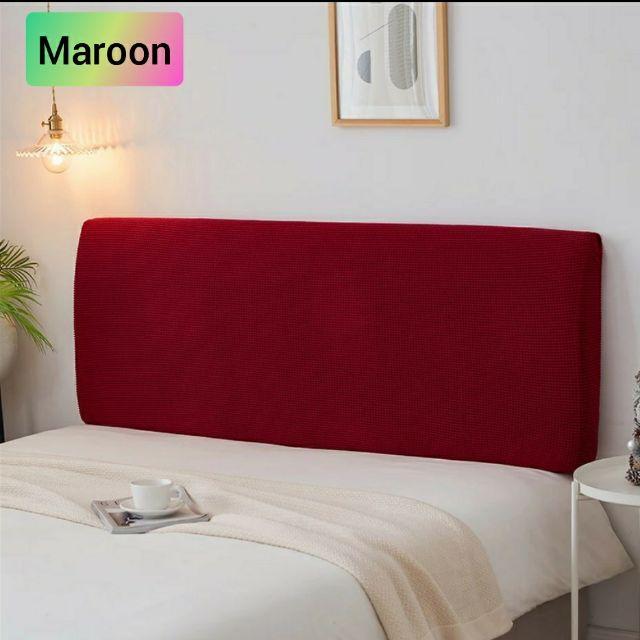 Gambar SARUNG SANDARAN KEPALA DIPAN TEMPAT TIDUR COVER DIVAN HEADBOARD POLOS - MAROON, 120cm dari queen_homedecor undefined Tokopedia