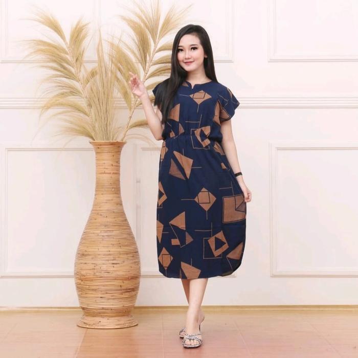 Gambar Daster Manohara Daster Bali COD - Segitiga Biru, All Size LD110 dari BatikLabelJaya undefined Tokopedia