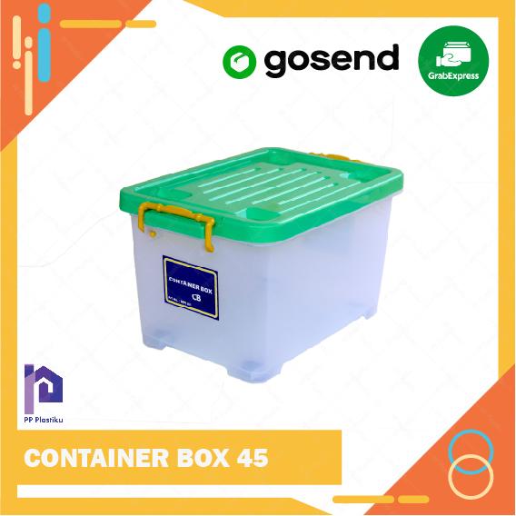 Gambar CONTAINER BOX CB 45 + RODA / KONTAINER SIP 45 LITER / STORAGE BOX dari PP Plastiku undefined Tokopedia