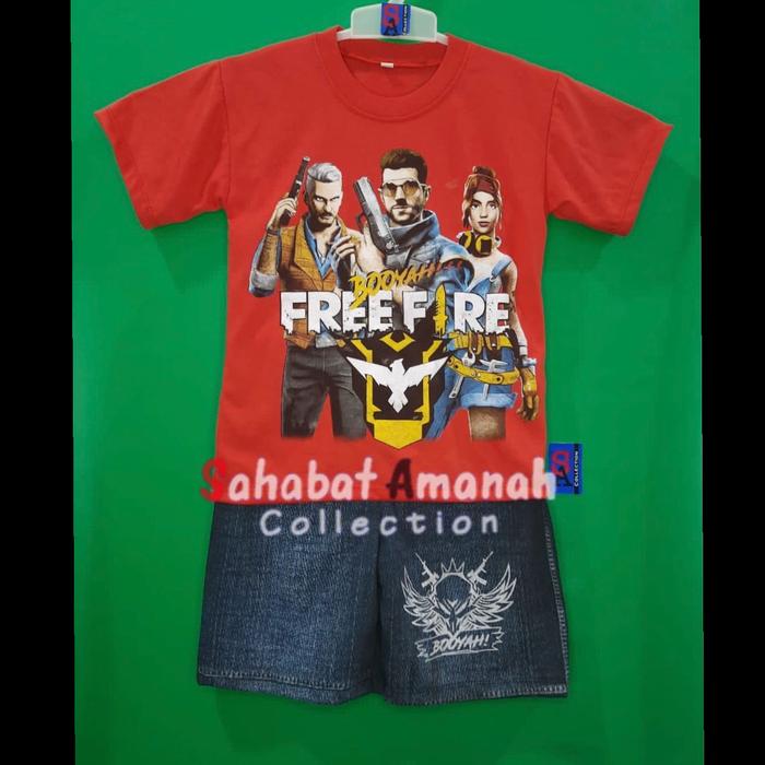 Gambar Setelan anak FREE FIRE / FF / FREEFIRE / BOOYAH / hits - Merah, XL dari Sahabat_Amanah_Collection undefined Tokopedia