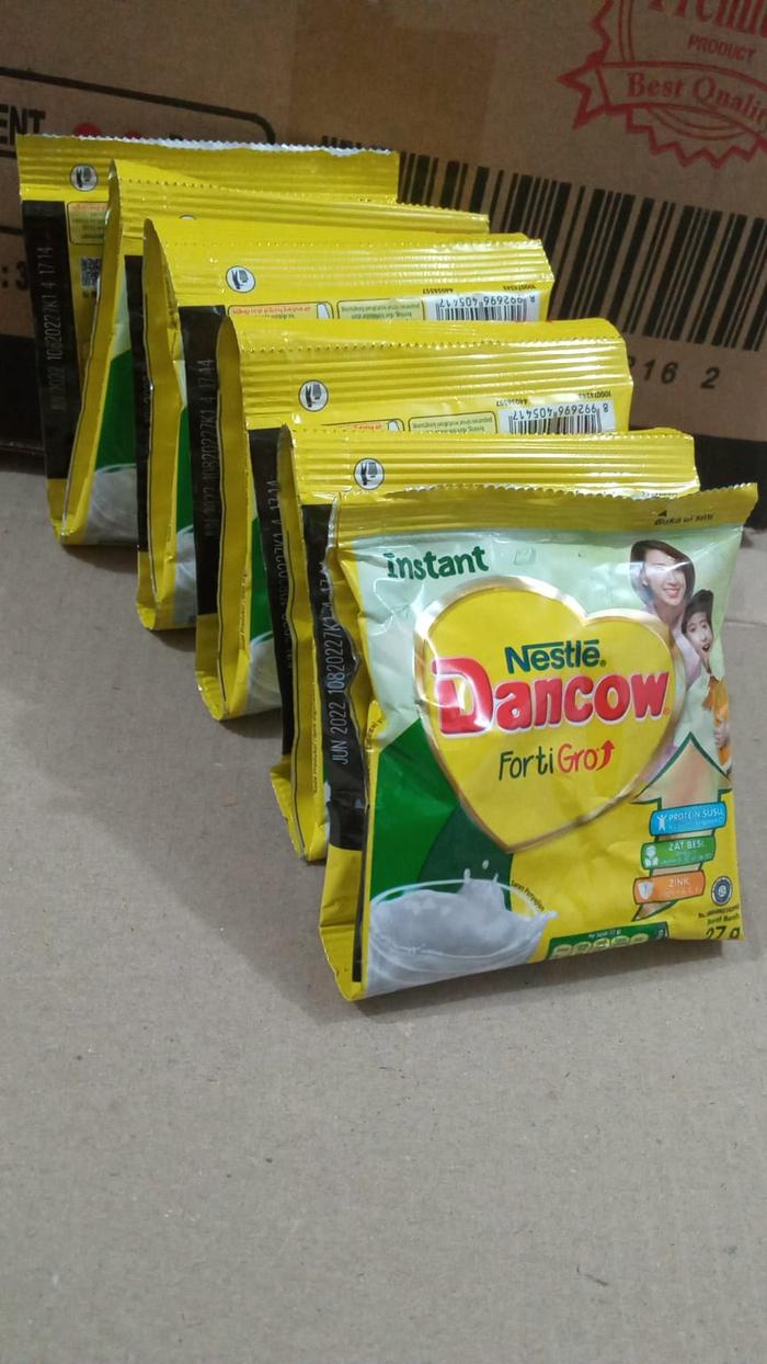 Gambar Dancow Instant FortiGro susu bubuk Sachet 27gr x 10 Sachet (Renceng) - Vanila dari RB SETORE ID undefined Tokopedia