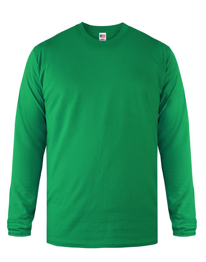 Gambar Kaos Polos New States Apparel Premium Cotton Long Sleeve 7280 (Part2) - Irish Green, S dari Cititex Kedoya undefined Tokopedia