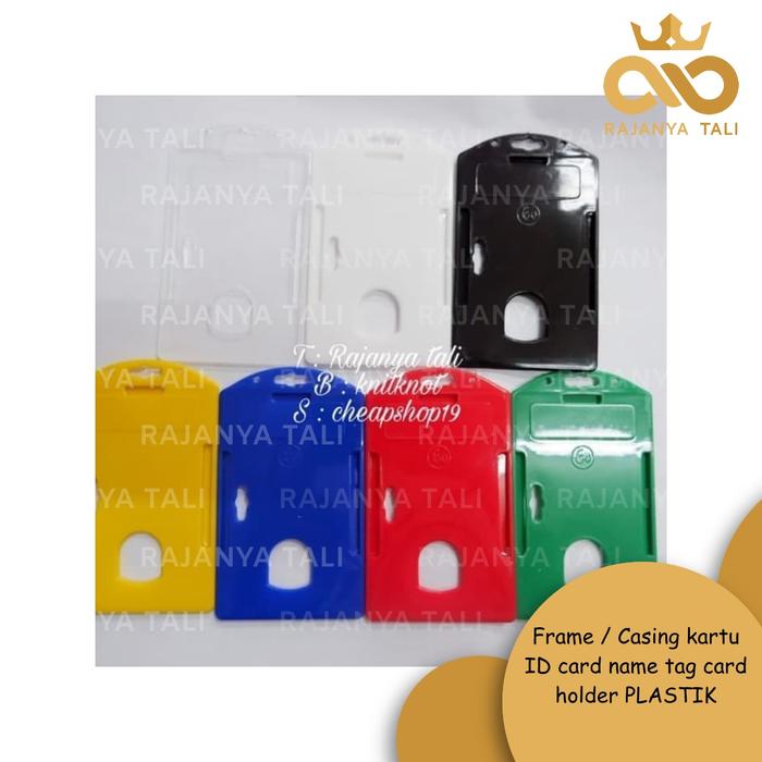 Gambar Frame / Casing kartu ID card name tag card holder PLASTIK - Transparan dari Rajanyatali undefined Tokopedia