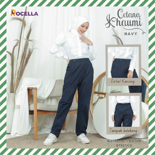 Gambar Celana Khaumi by Rocella | Celana Formal |Bawahan Muslimah - Navy, S-M dari Syakira Muslim Store undefined Tokopedia