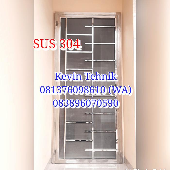 Gambar Pintu Teralis Stainless Steel 304 - Motif 1, 85-90cm X 225cm dari Kevin Tehnik undefined Tokopedia