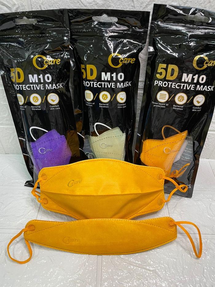 Gambar Masker 5D M10 Ccare - 5D M10 Protective Mask Ccare - Kuning Kunyit dari Coolpad.Health undefined Tokopedia