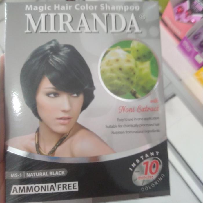 Gambar Miranda magic hair color shampoo with Noni extra 30ml - Hitam dari Siva Ong undefined Tokopedia