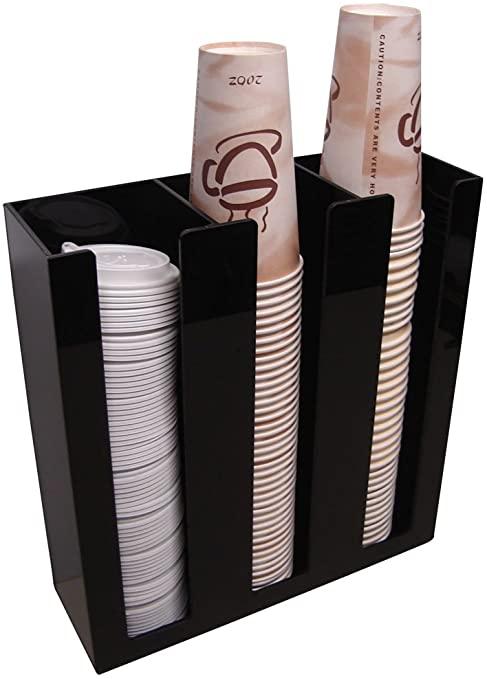Gambar RAK CUP / DISPENSER / ORGANIZER PAPER CUP COFFEE CUP 3 SLOT dari Laser Cut Depok undefined Tokopedia