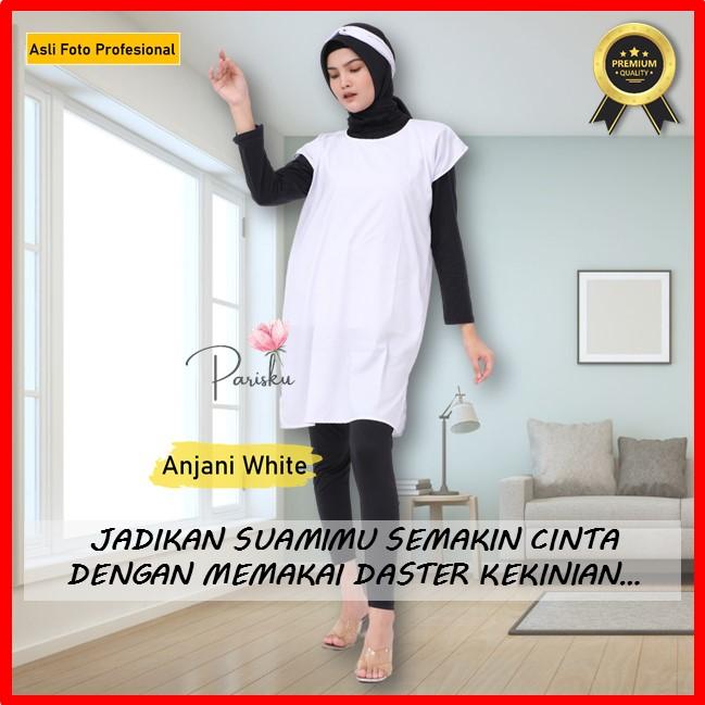 Gambar Baju Daster Jumbo Remaja Ibu Wanita Bali Kekinian Dress Premium Anjani - White dari PARISKU Store undefined Tokopedia
