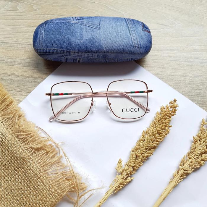 Gambar kacamata kotak wanita minus plus kekinian - pink, photocromic dari kacamata.rd undefined Tokopedia