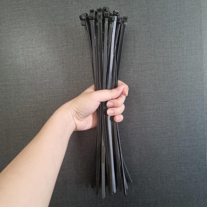Gambar Kabel Ties 30 cm / Cable Ties / kabel tis isi 100 pcs hitam 30cm x 6mm - Hitam dari Solusi Segel Indonesia undefined 5 Tokopedia