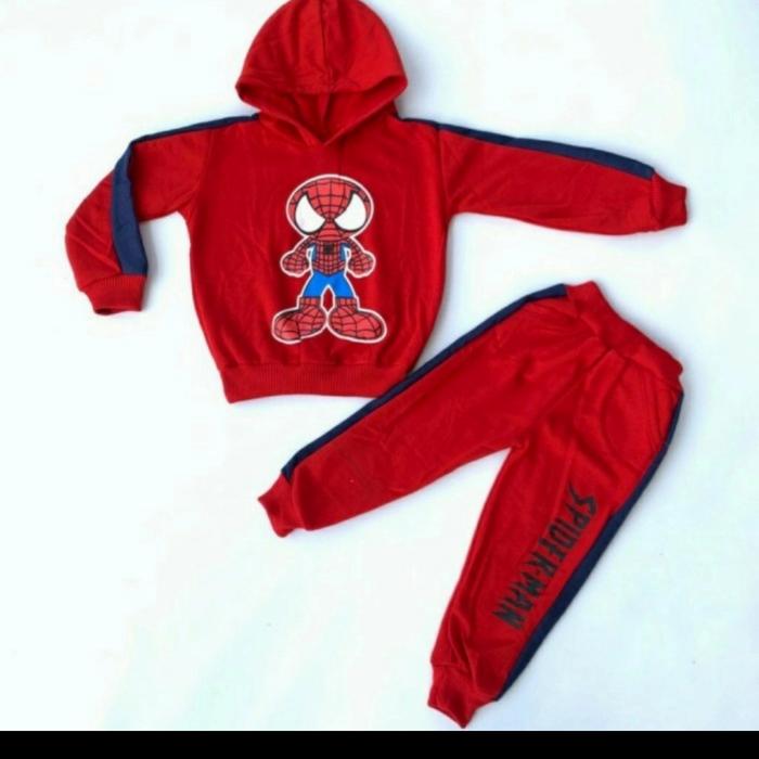 Jual setelan baju Hoodie anak motif 