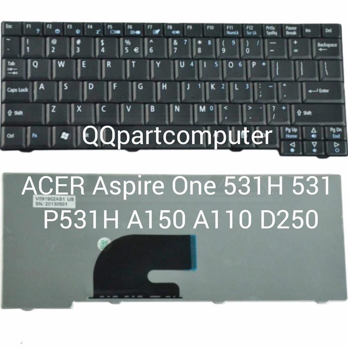 Tastiera Netbook ACER Aspire One ZG5 A110 A150 D150 D250 531h P531 Nera Con Adesivi Layout Ita 8059573002678